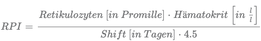 Retikulozytenproduktionsindex